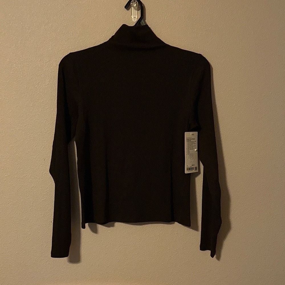 Lululemon Ribbed Wool-Blend Turtleneck in Espresso NWT Sz 12 - Picture 1 of 6